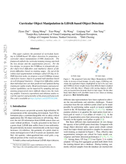 Curricular Object Manipulation in LiDAR-based Object Detection