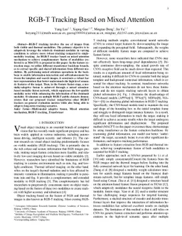 RGB-T Tracking Based on Mixed Attention