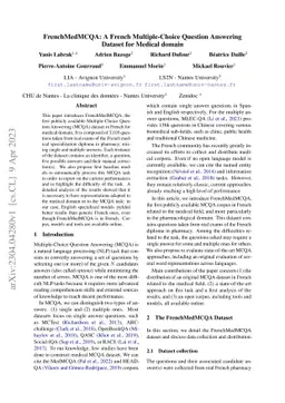 FrenchMedMCQA: A French Multiple-Choice Question Answering Dataset for
  Medical domain