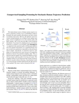 Unsupervised Sampling Promoting for Stochastic Human Trajectory
  Prediction