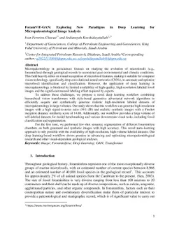 ForamViT-GAN: Exploring New Paradigms in Deep Learning for
  Micropaleontological Image Analysis