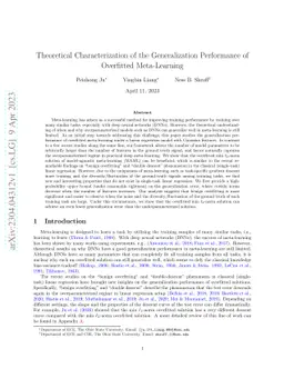 Theoretical Characterization of the Generalization Performance of
  Overfitted Meta-Learning