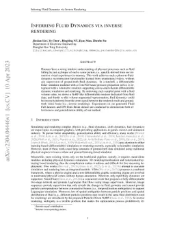 Inferring Fluid Dynamics via Inverse Rendering