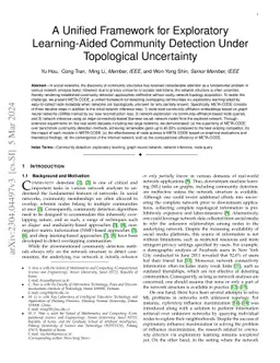 A Unified Framework for Exploratory Learning-Aided Community Detection Under Topological Uncertainty