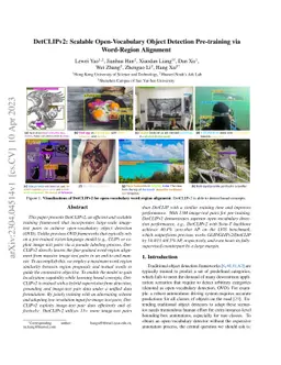 DetCLIPv2: Scalable Open-Vocabulary Object Detection Pre-training via
  Word-Region Alignment