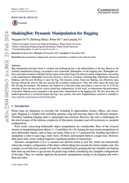 ShakingBot: Dynamic Manipulation for Bagging