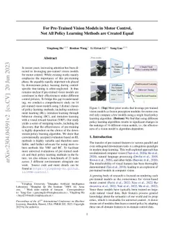 For Pre-Trained Vision Models in Motor Control, Not All Policy Learning
  Methods are Created Equal