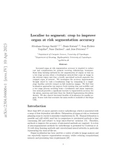 Localise to segment: crop to improve organ at risk segmentation accuracy