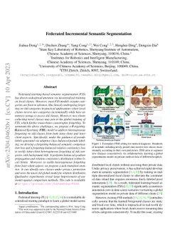 Federated Incremental Semantic Segmentation