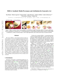 EKILA: Synthetic Media Provenance and Attribution for Generative Art