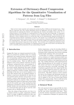 Extension of Dictionary-Based Compression Algorithms for the
  Quantitative Visualization of Patterns from Log Files