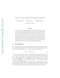 On the strong stability of ergodic iterations