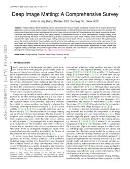 Deep Image Matting: A Comprehensive Survey