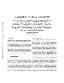 Learning to Detect Touches on Cluttered Tables