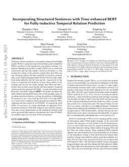 Incorporating Structured Sentences with Time-enhanced BERT for
  Fully-inductive Temporal Relation Prediction
