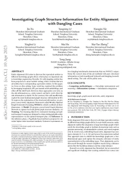Investigating Graph Structure Information for Entity Alignment with
  Dangling Cases