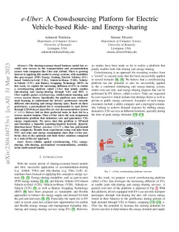 $\textit{e-Uber}$: A Crowdsourcing Platform for Electric Vehicle-based
  Ride- and Energy-sharing