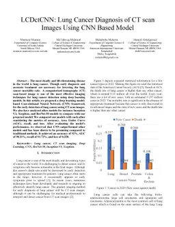 LCDctCNN: Lung Cancer Diagnosis of CT scan Images Using CNN Based Model