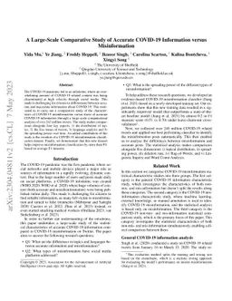 A Large-Scale Comparative Study of Accurate COVID-19 Information versus
  Misinformation