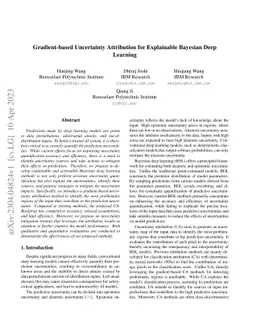 Gradient-based Uncertainty Attribution for Explainable Bayesian Deep
  Learning