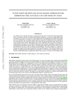 A few-shot graph Laplacian-based approach for improving the accuracy of
  low-fidelity data