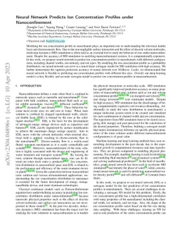 Neural Network Predicts Ion Concentration Profiles under Nanoconfinement
