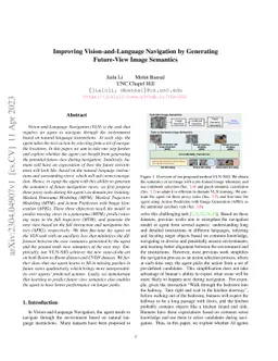 Improving Vision-and-Language Navigation by Generating Future-View Image
  Semantics