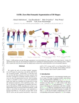 SATR: Zero-Shot Semantic Segmentation of 3D Shapes