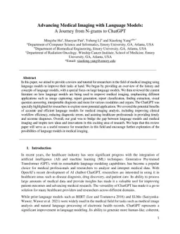 Advancing Medical Imaging with Language Models: A Journey from N-grams
  to ChatGPT