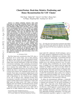 ClusterFusion: Real-time Relative Positioning and Dense Reconstruction
  for UAV Cluster