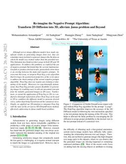 Re-imagine the Negative Prompt Algorithm: Transform 2D Diffusion into
  3D, alleviate Janus problem and Beyond