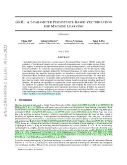 GRIL: A $2$-parameter Persistence Based Vectorization for Machine
  Learning