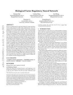 Biological Factor Regulatory Neural Network