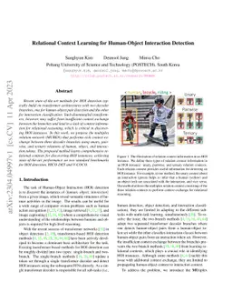 Relational Context Learning for Human-Object Interaction Detection