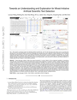 Towards an Understanding and Explanation for Mixed-Initiative Artificial
  Scientific Text Detection