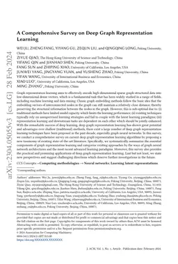 A Comprehensive Survey on Deep Graph Representation Learning