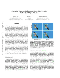 Generating Features with Increased Crop-related Diversity for Few-Shot
  Object Detection