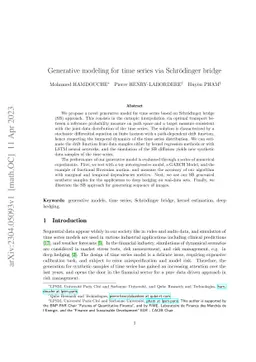 Generative modeling for time series via Schr{ö}dinger bridge