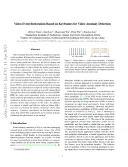 Video Event Restoration Based on Keyframes for Video Anomaly Detection