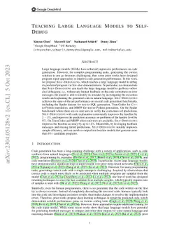 Teaching Large Language Models to Self-Debug