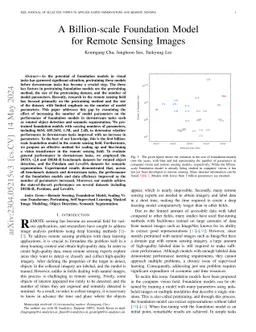 A Billion-scale Foundation Model for Remote Sensing Images