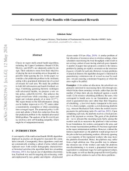 BanditQ: Fair Bandits with Guaranteed Rewards