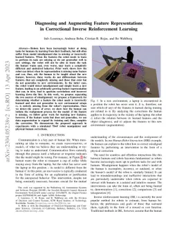 Diagnosing and Augmenting Feature Representations in Correctional
  Inverse Reinforcement Learning