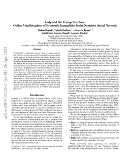 Lady and the Tramp Nextdoor: Online Manifestations of Economic
  Inequalities in the Nextdoor Social Network