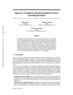 OpenAL: Evaluation and Interpretation of Active Learning Strategies