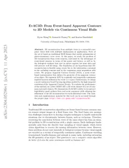 EvAC3D: From Event-based Apparent Contours to 3D Models via Continuous
  Visual Hulls