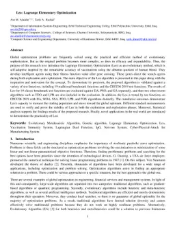 Leo: Lagrange Elementary Optimization