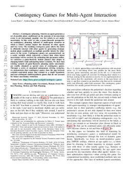 Contingency Games for Multi-Agent Interaction