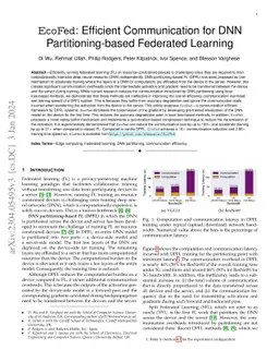 EcoFed: Efficient Communication for DNN Partitioning-based Federated
  Learning