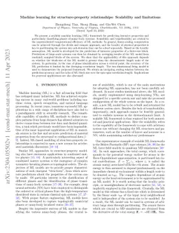 Machine learning for structure-property relationships: Scalability and
  limitations